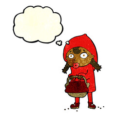 little red riding hood cartoon with thought bubble
