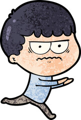 Fototapeta premium cartoon annoyed man