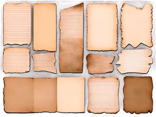 set vintage paper scraps pieces junk journal