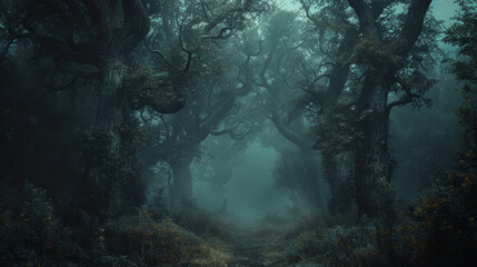 Fantasy Forest, Mystical forest realm with tales of magic and ancient creatures.