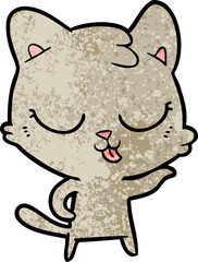 happy cartoon cat