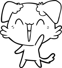 happy little dog cartoon