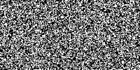 Seamless texture with retro television grainy black and white noise effect. 100x200 Pixels background. TV screen no signal. Horizontal rectangle format. Simple vintage bitmap vector illustration