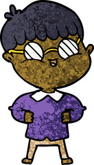 cartoon boy wearing spectacles
