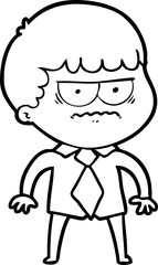 cartoon annoyed man