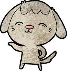 happy cartoon dog