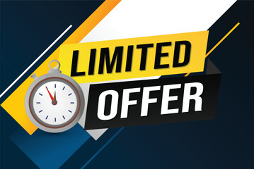 limited offer vector illustration with lines 3d style for social media landing page, template, ui, web, mobile app, poster, banner, flyer, background, gift card, coupon, label, wallpaper

