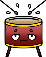 gradient shaded cartoon of a drum