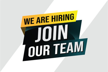 we are hiring join our team word concept vector illustration with modern futuristic 3d style for landing page template ui web mobile app poster banner flyer background gift card coupon label wallpaper