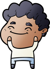 cartoon friendly man