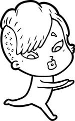 cartoon surprised girl