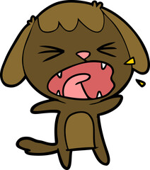 cute cartoon dog barking