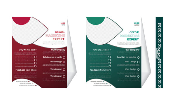 vector modern business flyer template .