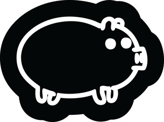 fat pig icon symbol