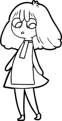 cartoon girl in dress