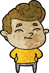 happy cartoon man