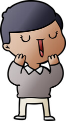 cartoon happy boy