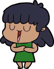 cartoon woman laughing