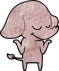 cartoon smiling elephant