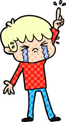 cartoon boy crying