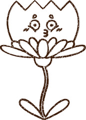 Flower Charcoal Drawing