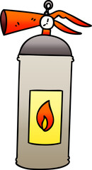 gradient shaded quirky cartoon fire extinguisher