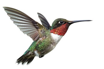 Fototapeta premium A hummingbird flying in the air. Perfect for nature and wildlife projects