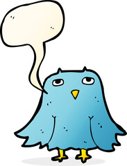 cartoon owl with speech bubble