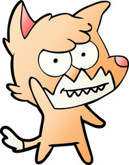 cartoon grinning fox