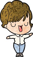 cartoon woman talking