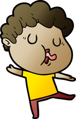 cartoon man singing