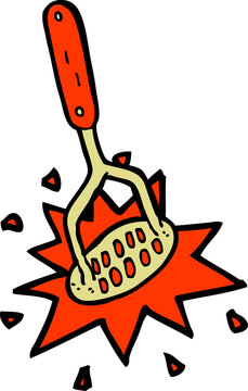 cartoon potato masher orange explosion clip art preview