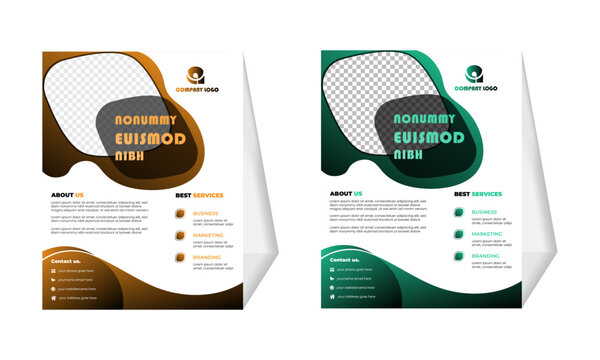 Vector corporate flyer templates.