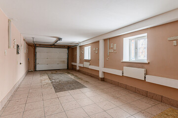 room interior apartment. bright modern car garage
