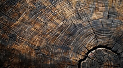 Detailed view of a piece of wood, suitable for backgrounds or textures