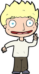 cartoon happy boy