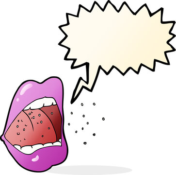 recommend clip art: cartoon sneezing mouth with speech bubble