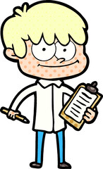 happy cartoon man