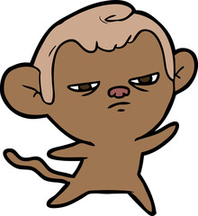 cartoon annoyed monkey