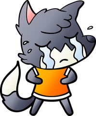 crying fox cartoon