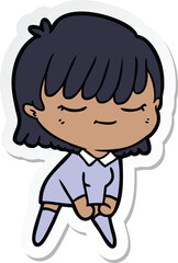 Fototapeta premium sticker of a cartoon woman