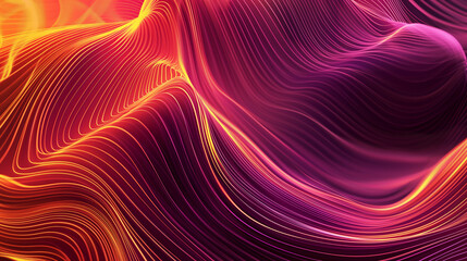 Obraz premium Digital graphic of smooth undulating waves of light representing connection and technology in an abstract form
