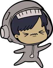 angry cartoon space girl