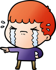 cartoon man crying