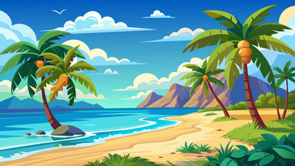 palms-beach vector design 