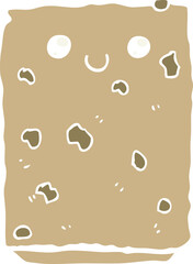 flat color style cartoon biscuit