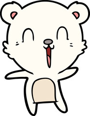 happy cartoon polar bear