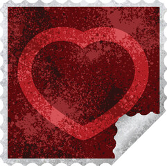 heart symbol graphic square sticker stamp
