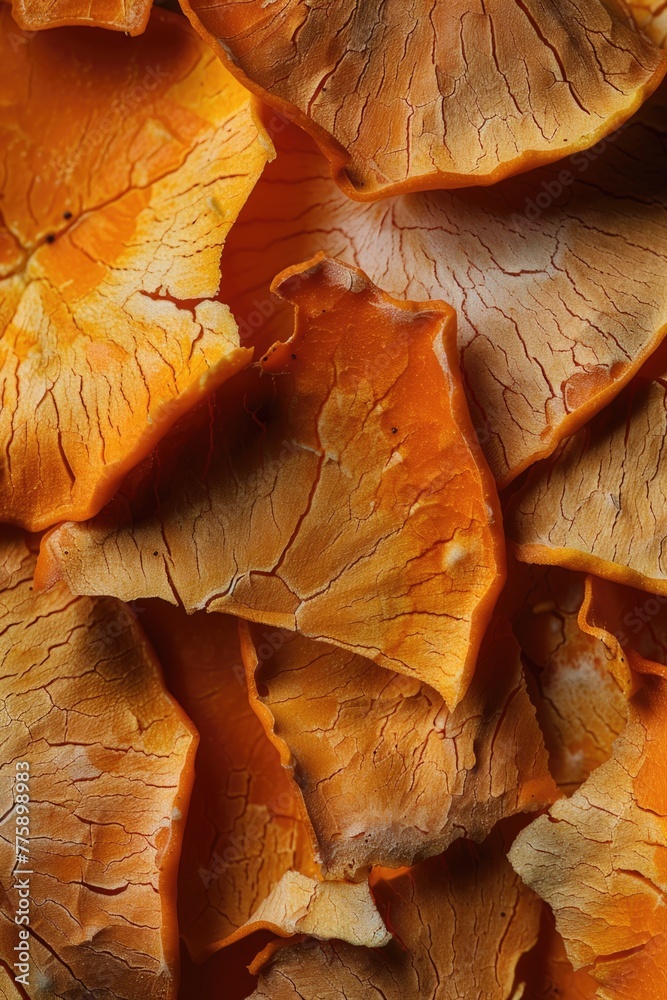 Poster a close up image of a bunch of dried fruit. suitable for food and nutrition concepts