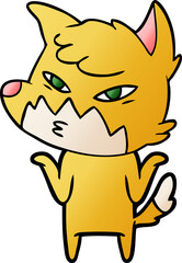 clever cartoon fox